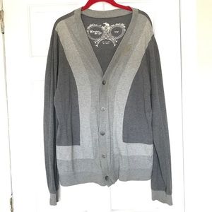 Charles & 1/2 Gray Button Down Cardigan Sweater
